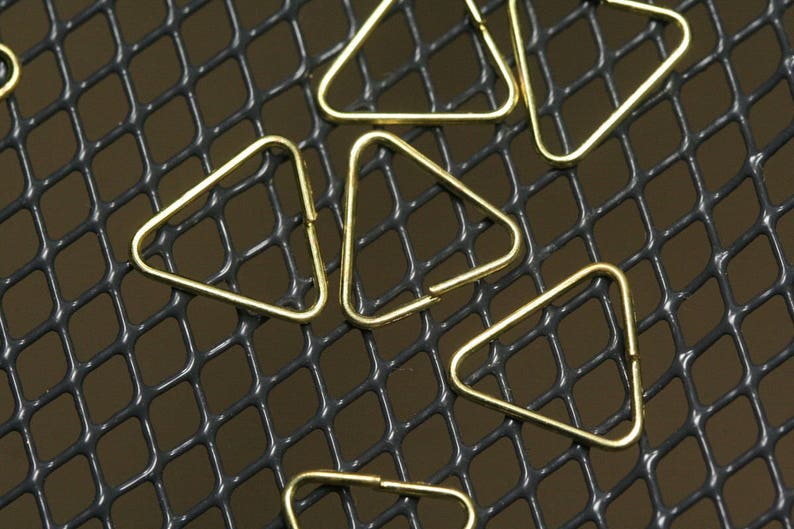 Jump Ring Pinch Bail 11mm 20 Gauge 08mm Triangle Raw Brass Etsy
