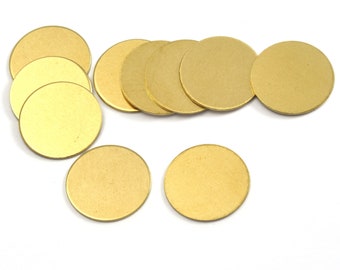 Cercle en laiton brut de 12 mm, étiquette en laiton brut, résultats en laiton brut 68RW-44