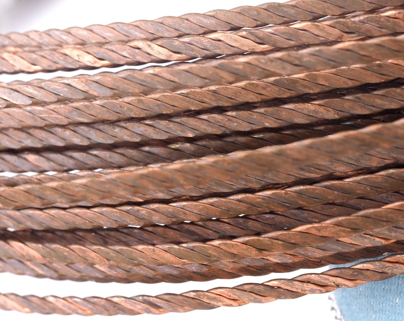 RF1-06 Twisted Raw Copper Strip sheet 3mm 1.5mm thickness