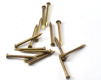 Raw Brass Escutcheon Pins 2x26mm, String Art Nails 2328