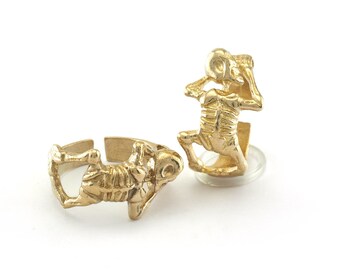 Ring Skeleton Raw Brass (20mm 10US Inner Size) OZ3078 - Etsy