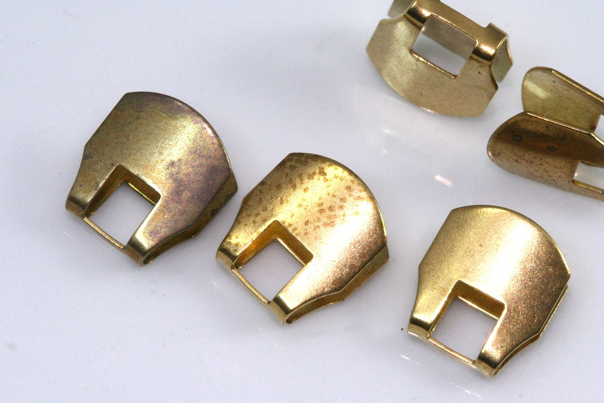 Flat snake mesh chain end caps 25 pcs raw brass 8mm end caps Etsy