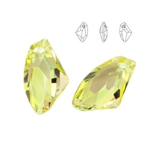 Pendente verticale galattico 6656 cristallo swarovski 19 mm cristallo verde luminoso