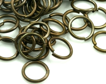 Open jump ring 11mm 20 gauge( 0,8mm )  antique brass  jumpring 1120JA-18 1171AB