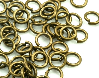 Open jump ring 7mm 17 gauge( 1,2mm ) antique brass tone brass jumpring 717JA 1162AB