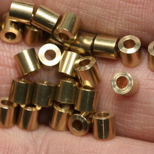 Raw brass tube 4x4mm (hole 2mm) raw brass,raw brass pendant,findings spacer bead bab2T 1000-4