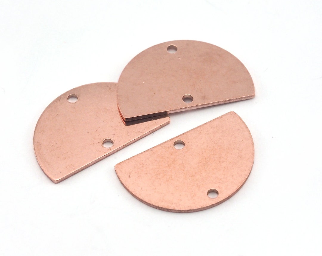 6 Brushed Brass 2 Hole Semi Circles 36mm (20901) - Etsy