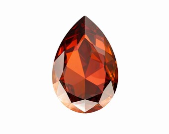 Pear shaped fancy stone 4320 Swarovski® red magma (rdmg) 13x18mm foiled back 407