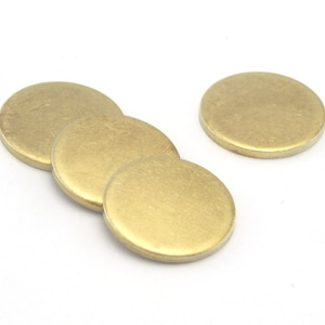 Round disc stamping blanks 18mm (1.5mm thickness) raw brass finding charms OZ4296-330