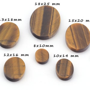 Tiger&#39;s Eye Oval Coin Gemstone Cabochons
