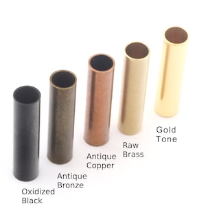 Cylinder Tubes Jewelry Crafting Brass Tube Raw brass, Antique bronze, Antique Copper, Shiny Gold Tone, Oxidized  7x30mm   (hole 6mm) 1635