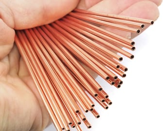 Himmeli Copper Tube Beads - Outer width 2.5mm Raw Copper Tubes, Various Length Options