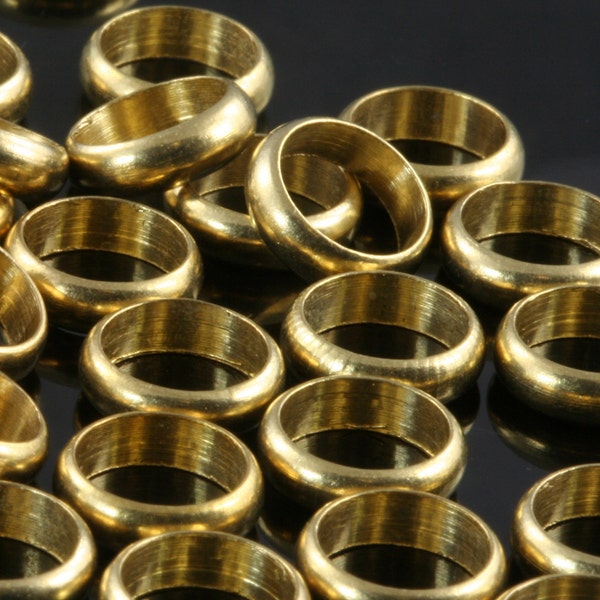 spacer kraal 50 stuks raw messing ring 7x2,5mm (gat 5,5mm 3 gauge) industriële messing bedels, hanger, bevindingen bab5Ri72 785