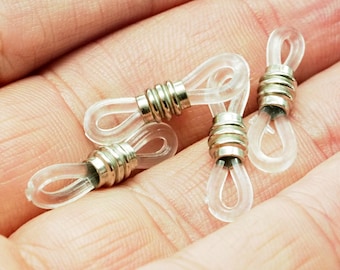 Rubber Glasses Chain Holders - Replacement Loops for Glasses Chains - Four Spare Glasses Chain Ends - Rubber Spectacle Holder Ends 395