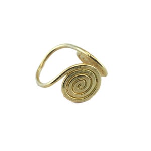 Anillo ajustable en espiral de latón crudo (tamaño interior 18 mm 8US) 3191