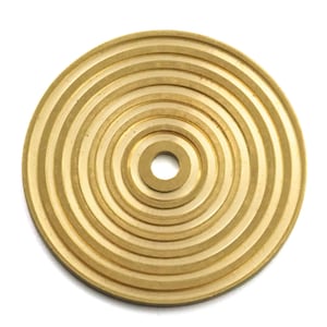 Cirkel rund rand snidad 40 mm (4 mm mitthål) Örhänge i råmässing 2108