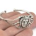 Cuff Bracelet Face Antique Copper Plated Brass 52mm inner