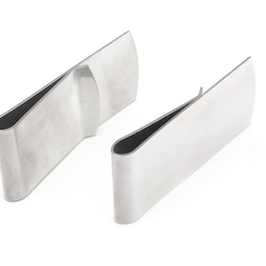 Money Clip, Cash Clip,  Document Invoice Holder,  Silver Tone Stainless Steel 56x25mm findings 4601