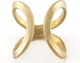 Infinity Minimalist Adjustable Ring Raw brass (16.5mm 6US inner size) 3377 ring24