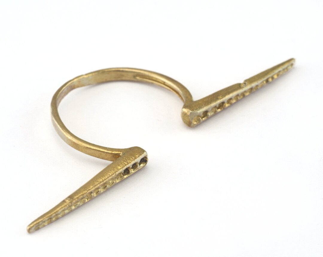 Ring Adjustable Ring Raw Brass (18mm 8US Inner Size
