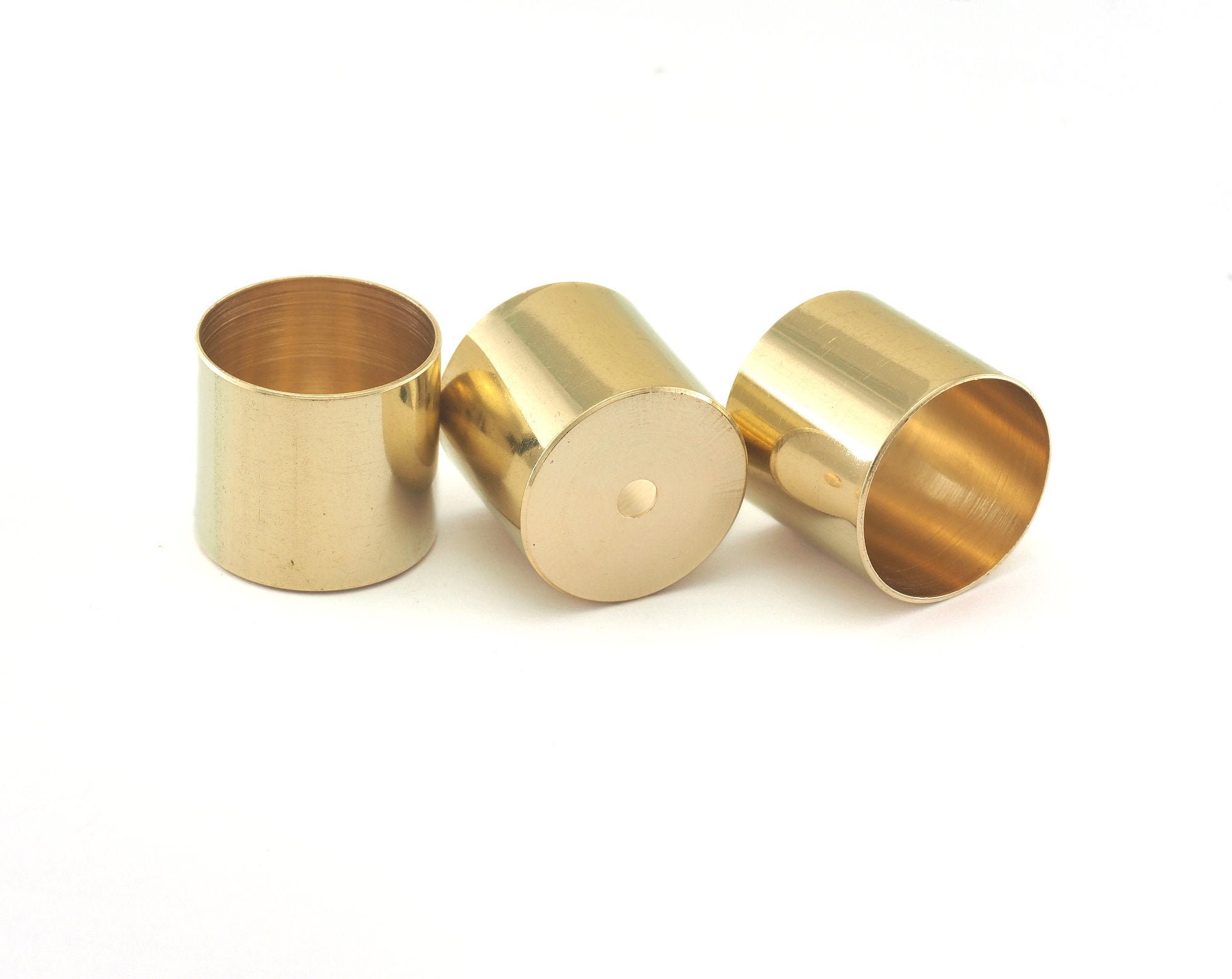 End Caps 17x17mm 16mm Inner With 2mm Hole Raw Brass Findings Etsy