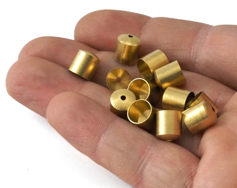 Ends Cap Brass 8x8.5mm 7.5mm Inner Raw Brass Cord Tip Ends Etsy
