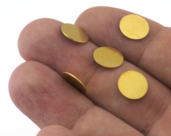 Round stamping blanks 10mm (0.5mm thickness) raw brass finding tag charms 2427-30