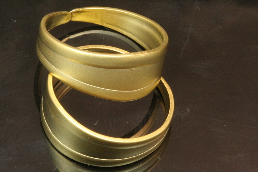 4 Pcs 21x9mm Gold Plated Brass Knuckles Ring 878 Etsy