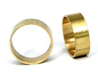 Raw brass round ring 10x3.5mm 3/8"x9/64"  finding cylinder industrial design 1305R