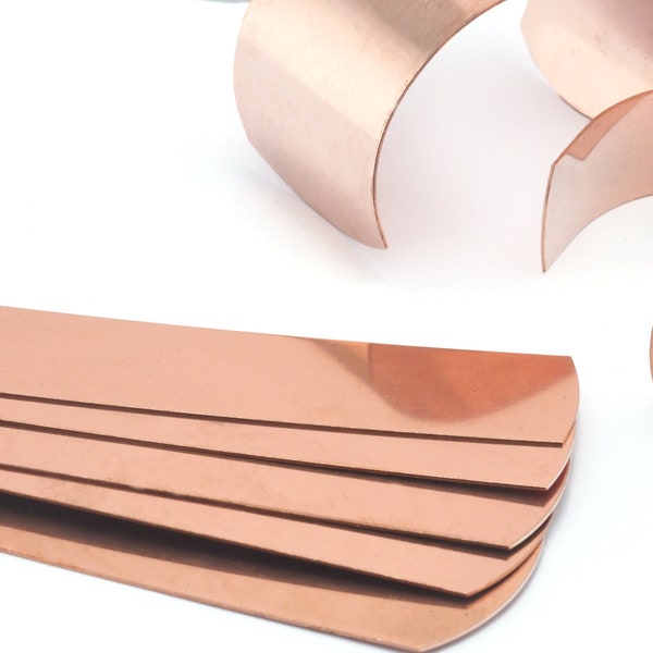 Bracelet Cuff Blanks, Raw Copper Sheet, RBBP ( stamping )  160 mm Thickness 20 gauge 0.8mm