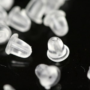 Slicone ear plugging/blocked, 5mmx4mm Rubber Earrings Jewelry Accessories Earring back