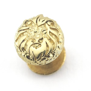 Lion head screw rivets, chicago screw / concho screw, (10mm Head) raw brass studs, 1/8" bolt CSC8 CSC5 CSC4 R142 - 2179