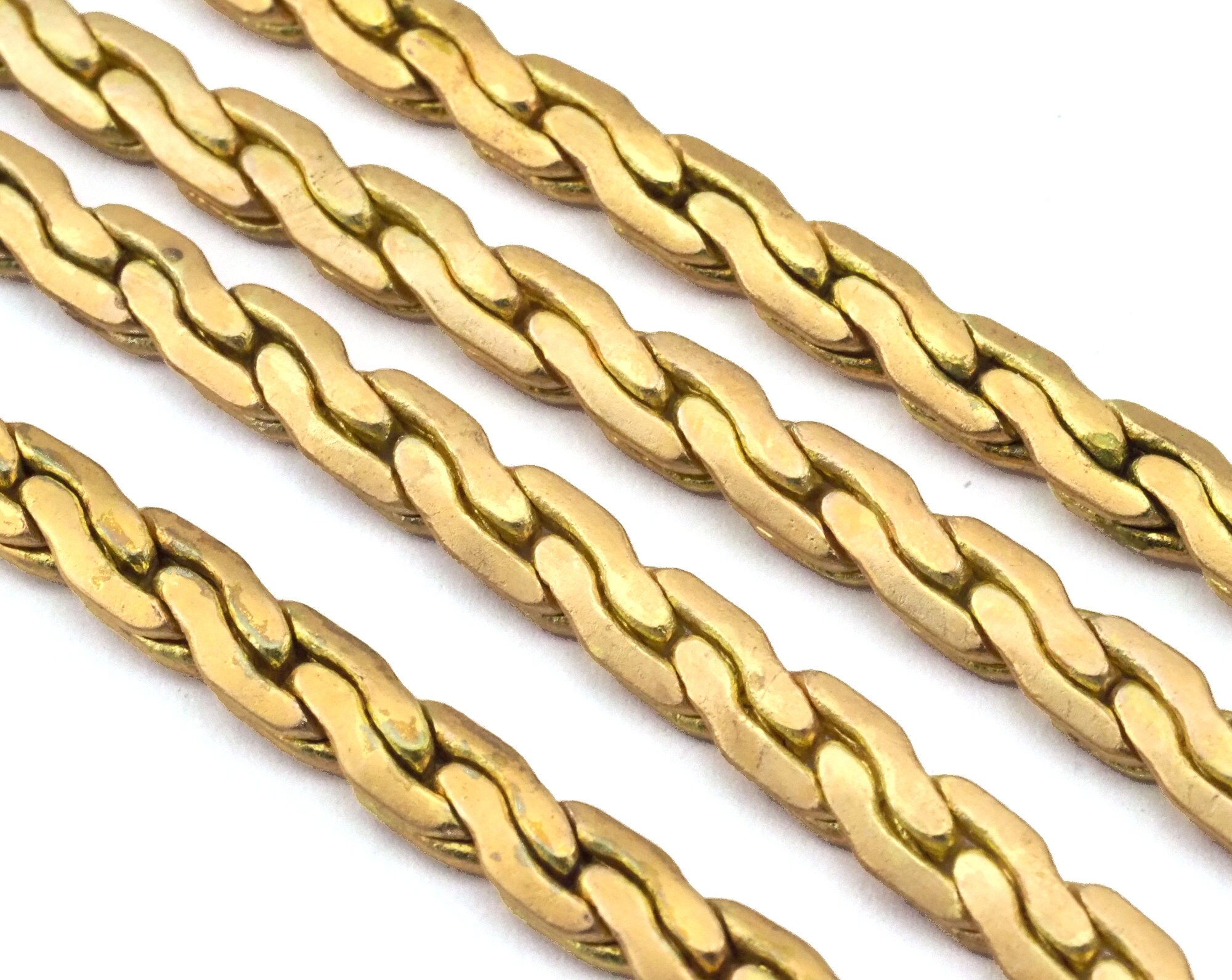 Swirl Fantasy Chain 4.5mm Raw Brass Z006 - Etsy