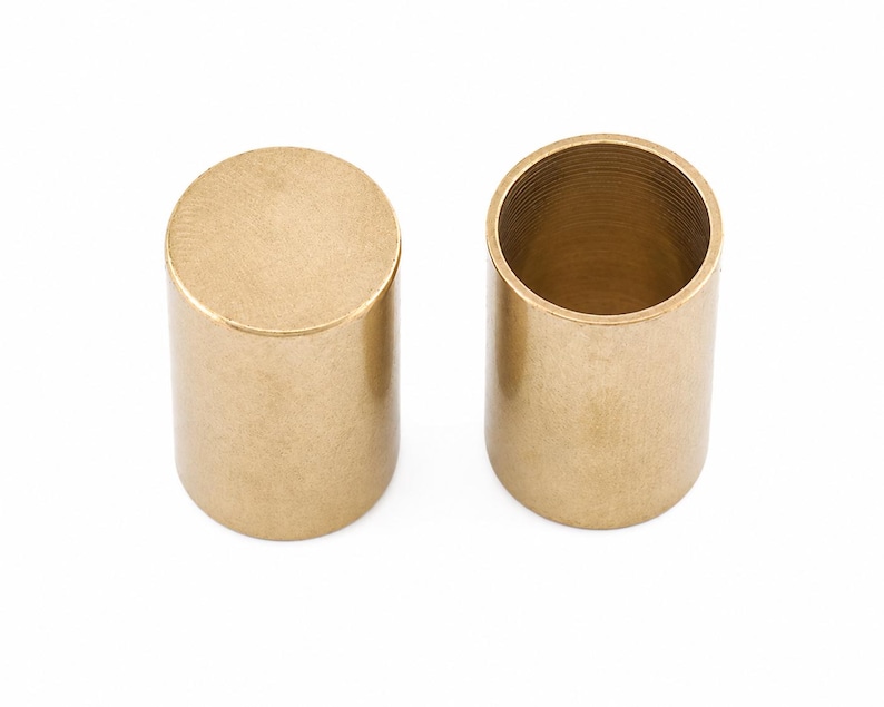 14mm inner diameter brass rope end caps for tassels, leather cords and handmade jewelry