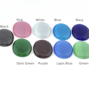 Katzenaugen Glas Oval Dome Cabochon 30 x 40 mm Schwarz - Rosa - Weiß - Blau - Marine - D. Grün - Lila - Lapis Blau Grün - cab25