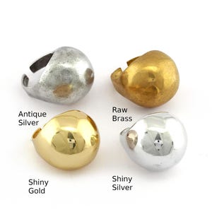 Kupolring, justerbar mässing, silver, guld (19 mm/9US) -3066