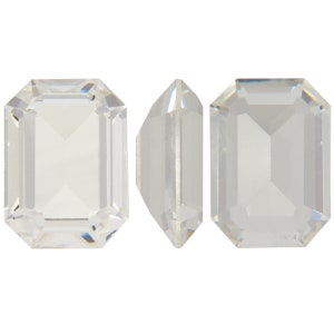 Rechteck oktagon Phantasiestein Silver Shade 4610 Swarovski® Rechteck oktagon Phantasiestein unfoliert 13 x 18 mm