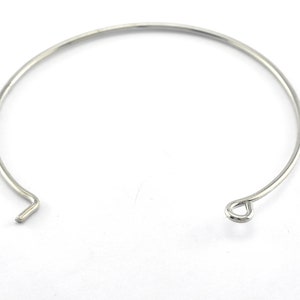 Wire Bracelet 55mm Silver Tone Brass  N140