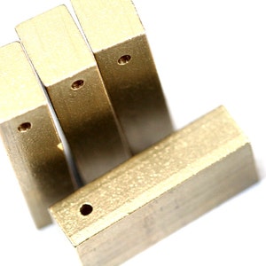 Rectangle rod bar D130 Raw Brass stamping 8x12x30mm finding 1768 image 1