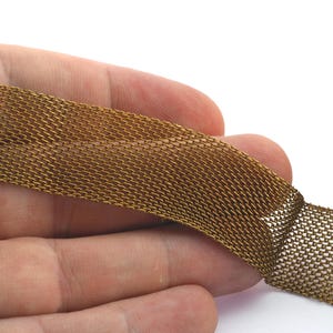 Maschenband, Maschenkette Roh Messing 20mm B20mm