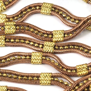 4.3mm 0.17 inch raw brass 3 line snake chain ball chain fantasy z034