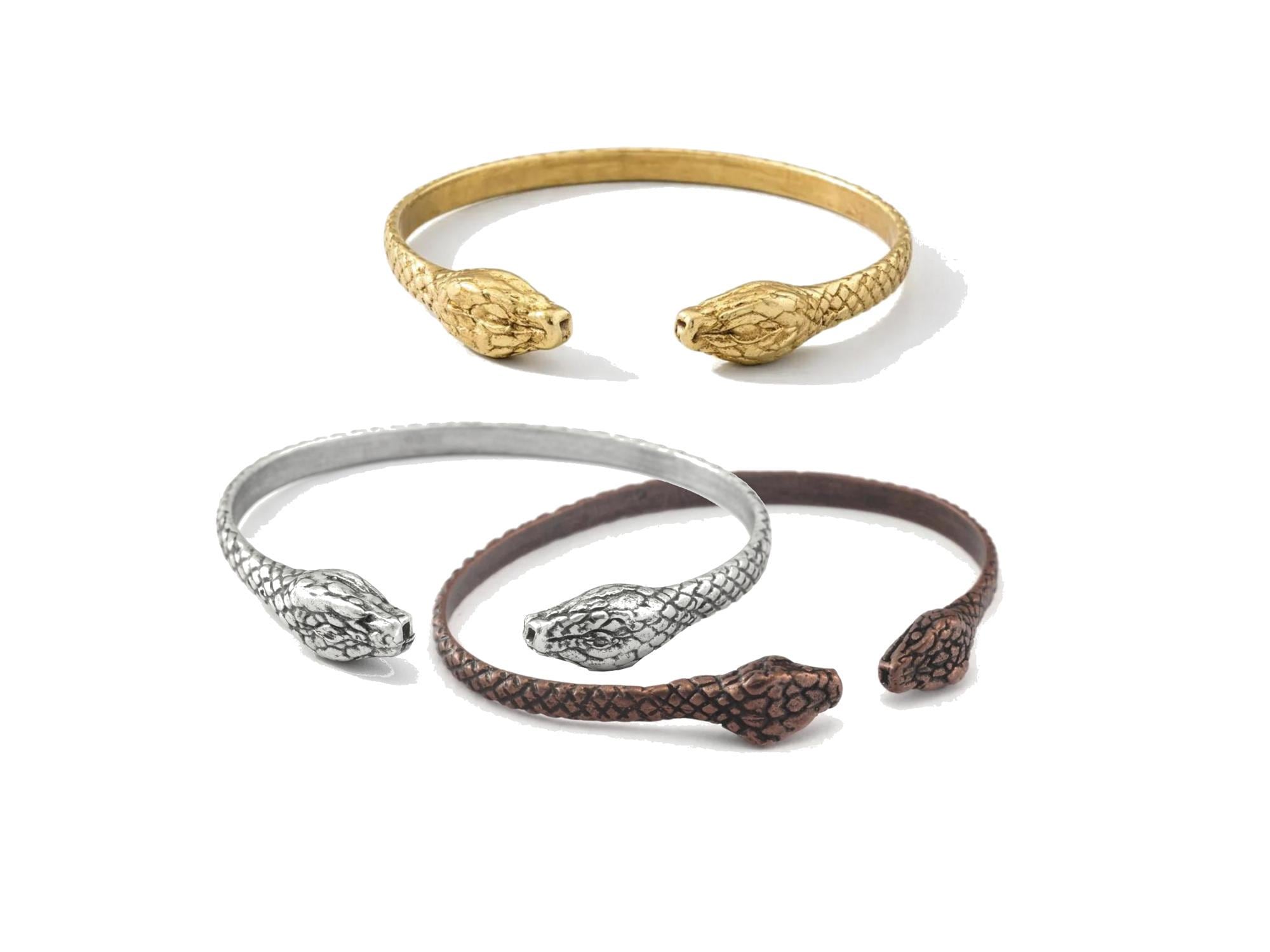 WEINIBAO Bracciale Serpente Braccio, Collana di Halloween, Braccialetti con Serpente, Accessori per Donna Uomo (One, Nero