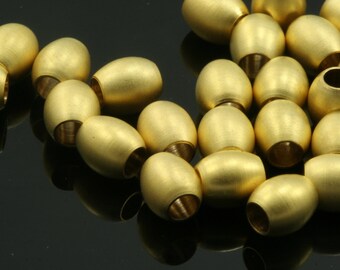 10 pcs 6 x 6,5 mm ( 3 mm hole) gold plated brass round tube finding charm bab3 780
