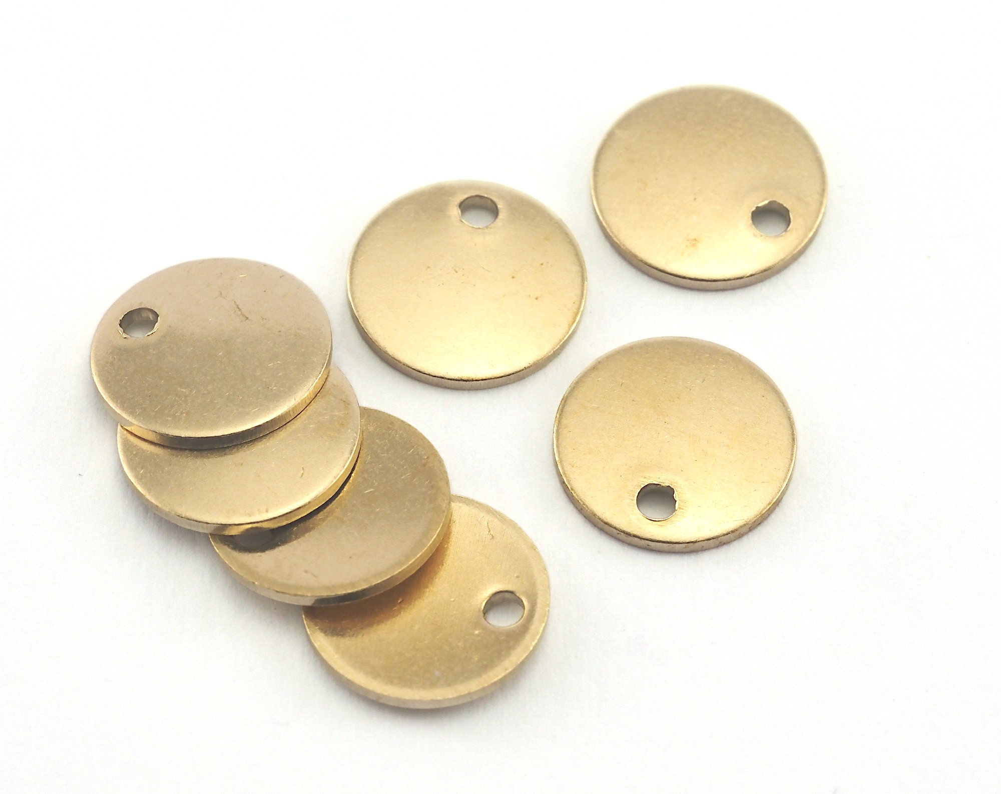 100 Stück Runde Anhänger Aus Messing - Gold & Silber Für Schmuckherstellung