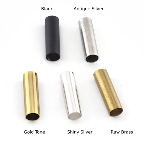 Jewelry Making Tubes Findigs Raw Brass, Antique Silver, Shiny silver, Black Gold Tone Tube 9x30mm (hole 7,9mm) 1632