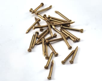 Raw Brass Escutcheon Pins 2x21mm, Tacks Brads - 2328
