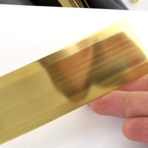 Flat Brass Sheet 40mm (thickness 0.5mm) raw brass UK40-0,5