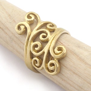 Branch Ring Adjustable Raw brass (17.5mm 7US inner size) 3338