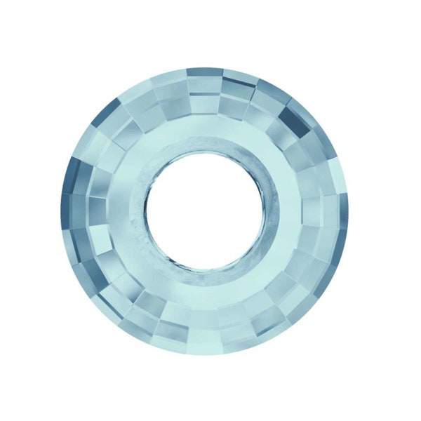 Disk pendant 6039 swarovski 25mm crystal  aquamarine oz462