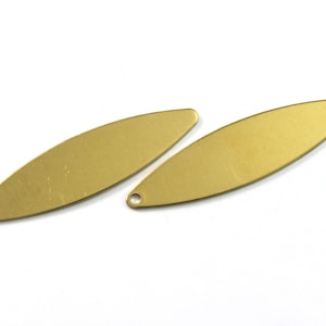 marquise raw brass 45x12mm  1 hole necklace ,charms, ,findings 2188-270